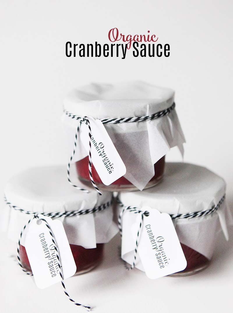 Organic super easy cranberry sauce - only 3 ingredients - paleo