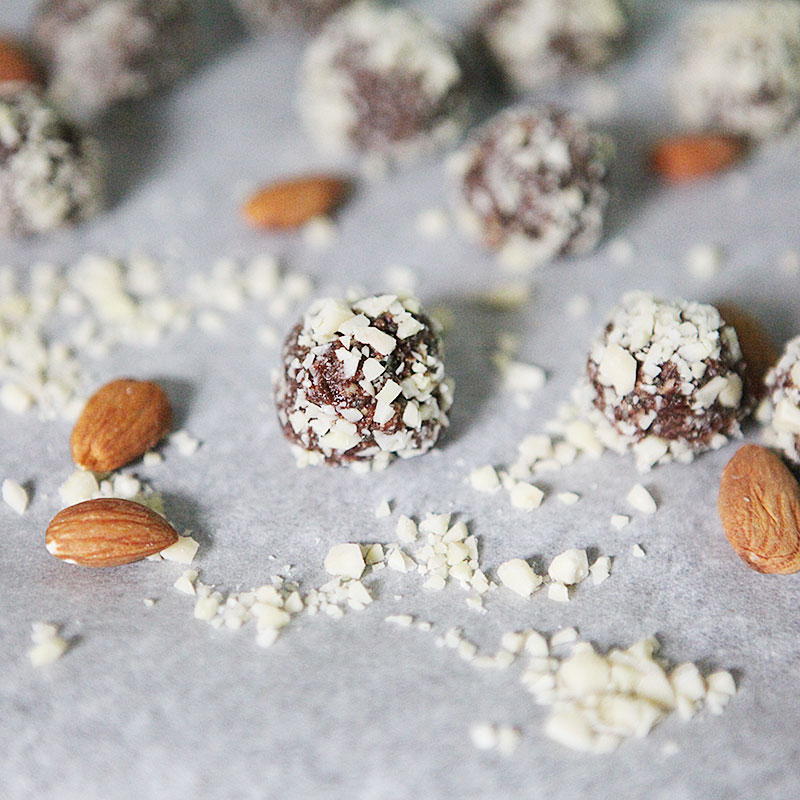 Chocolate coconut truffles 1