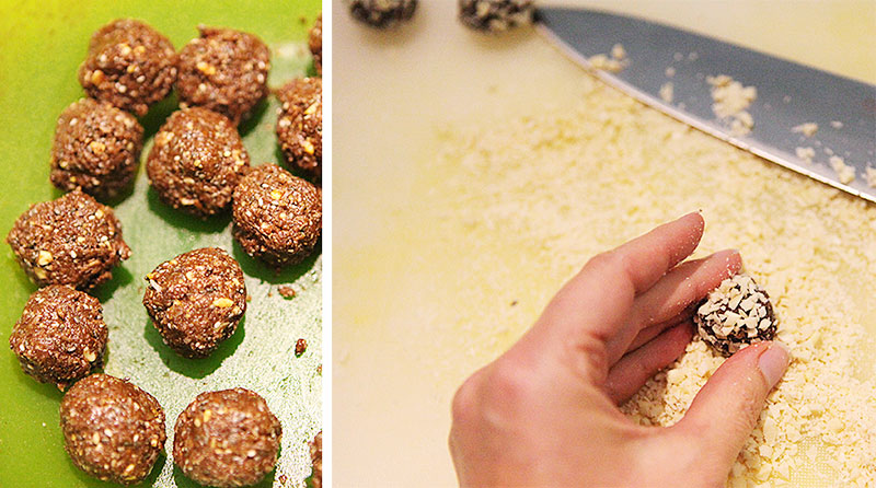 Chocolate coconut truffles 2