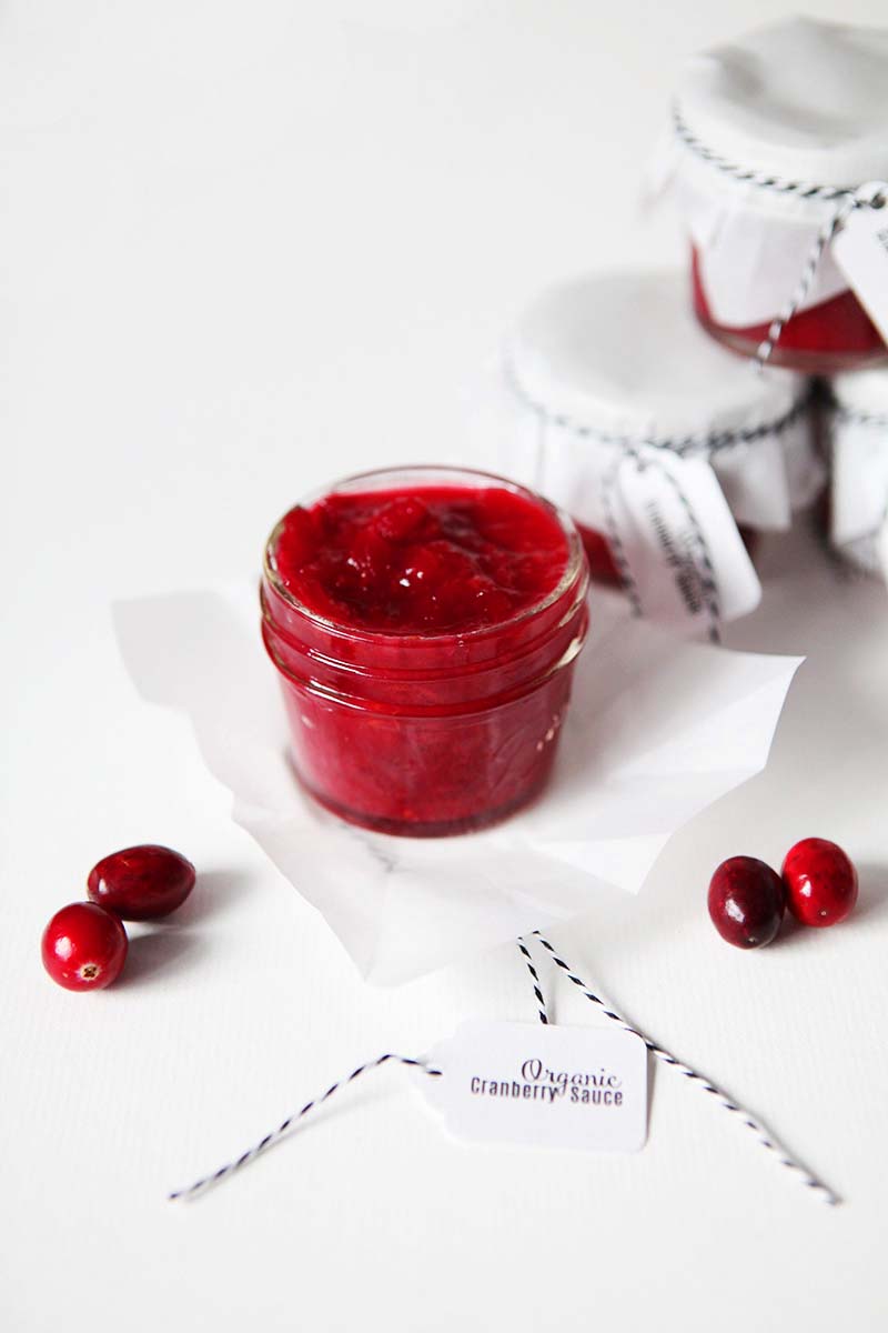 Organic super easy cranberry sauce - only 3 ingredients - paleo