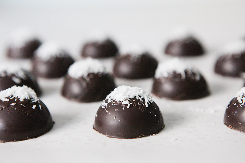 Coconut filled chocolates - paleo