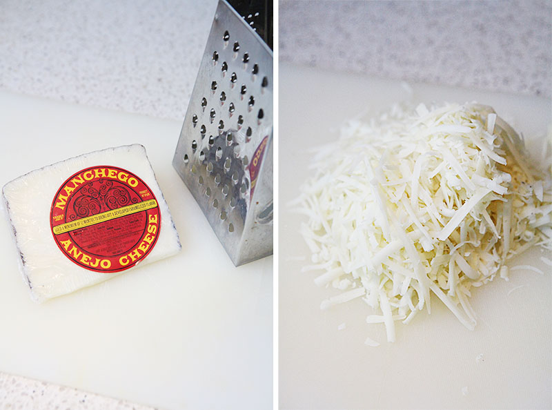 Manchego cheese grated