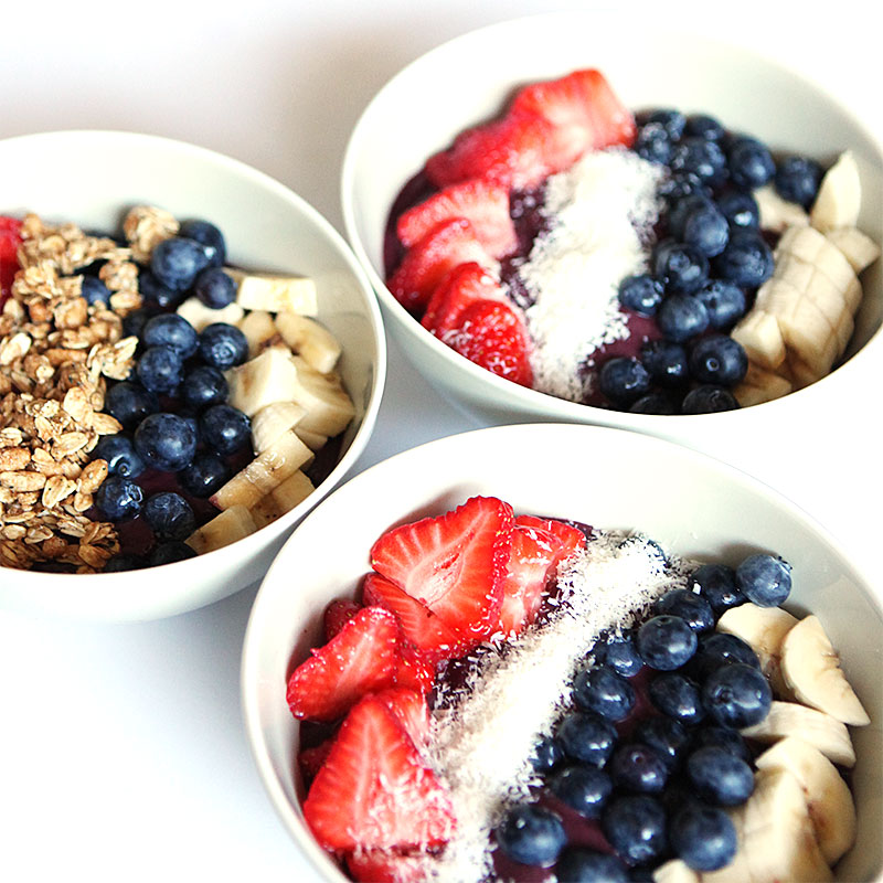 acai berry bowl fresh fruit paleo vegan raw