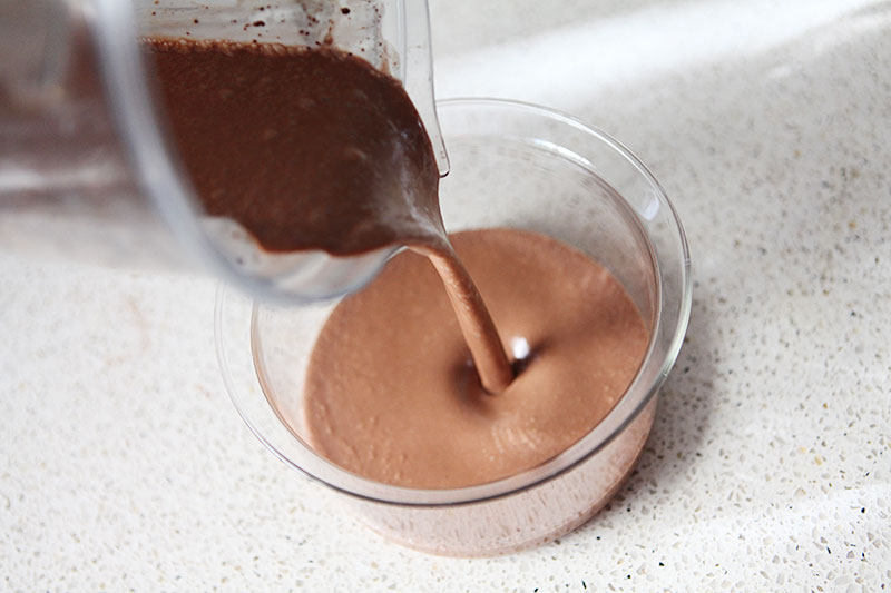 New Year clock desert: delicious and creamy chocolate ice cream (paleo)