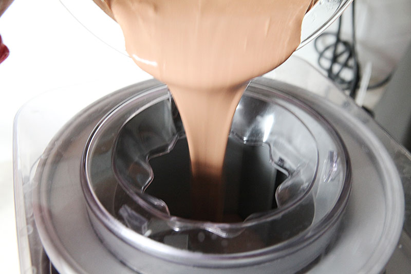 New Year clock desert: delicious and creamy chocolate ice cream (paleo)