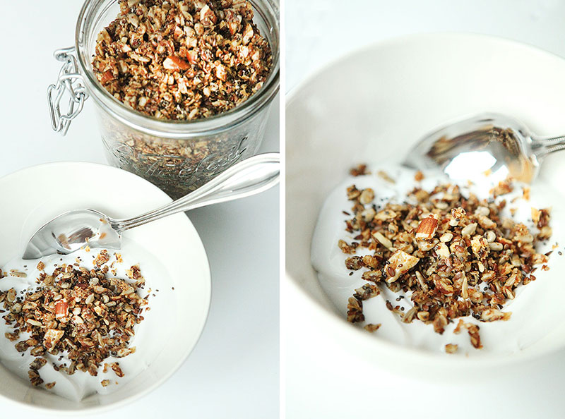 Crunchy Paleo granola without grains and refined sugar free