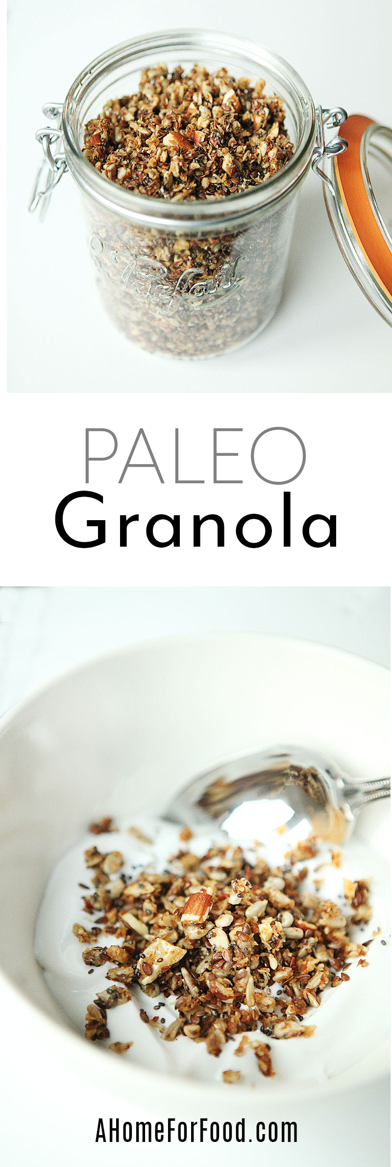 Crunchy Paleo granola without grains and refined sugar free