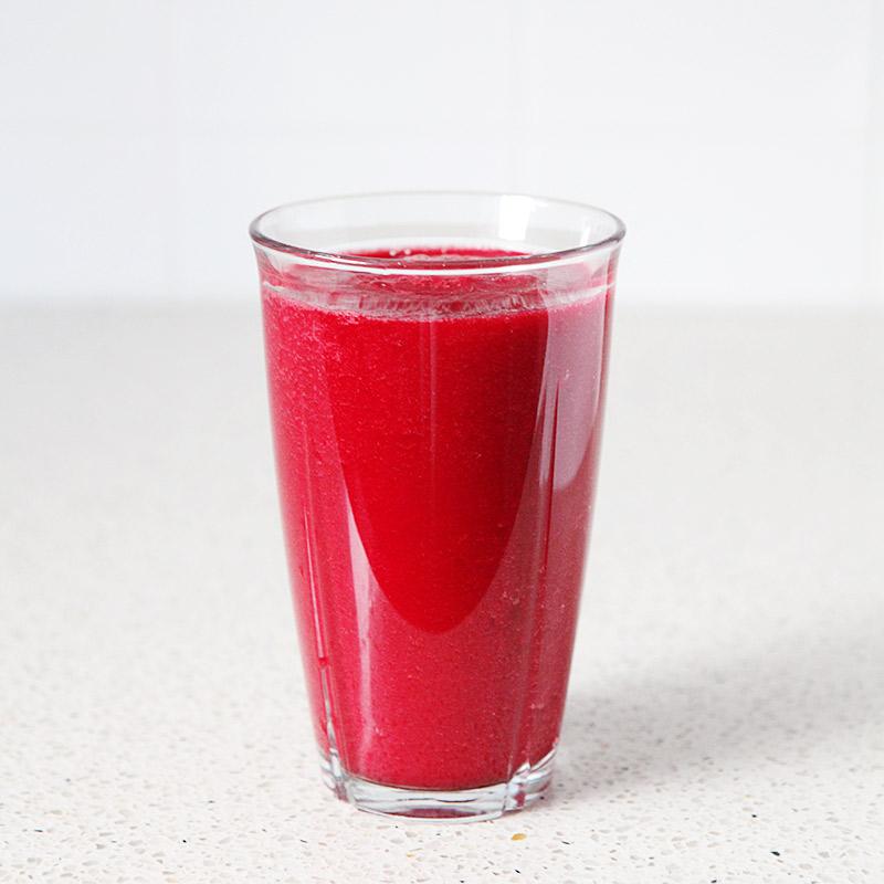 Red beet juice with ginger
